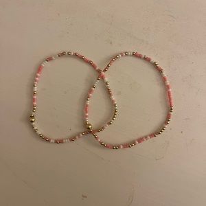 Enewton gold and pink braclet stack!!